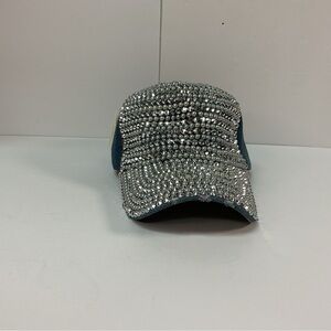 Silver Embellished Women's Cap